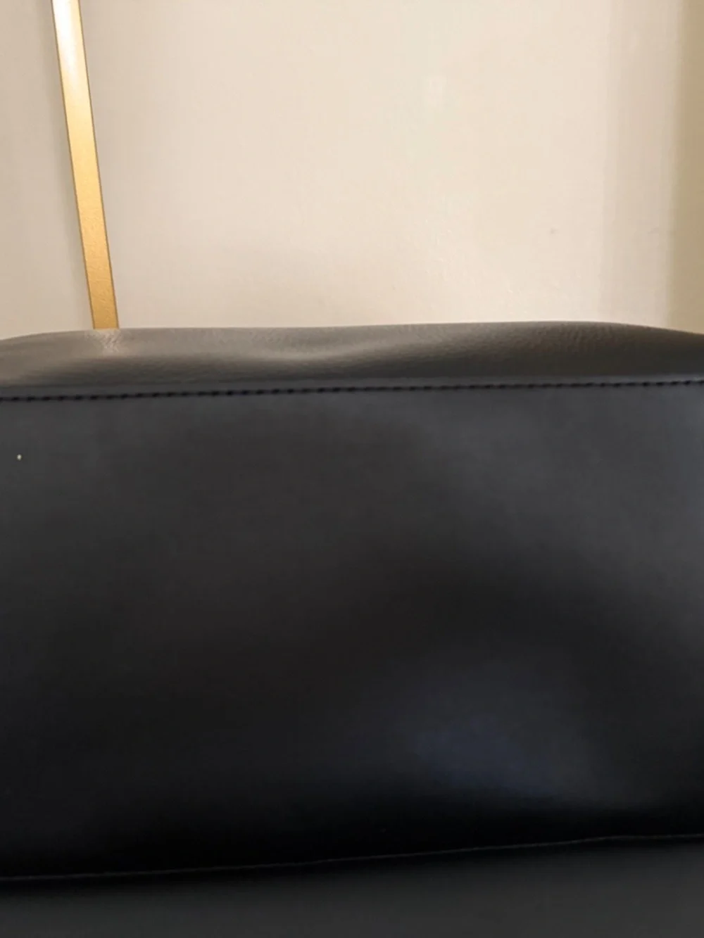Michael Kors Teagan Large Leather Satchel Black Gold NW